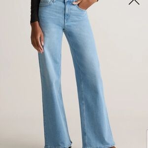 Quince Light Blue Flare & Wide Leg Jeans